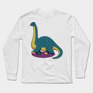 Cartoon Apatosaurus Long Sleeve T-Shirt